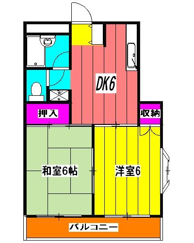 松戸市五香西のマンションの間取り