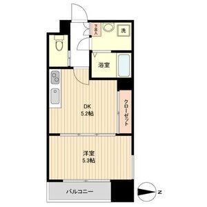 仙台市青葉区片平のマンションの間取り