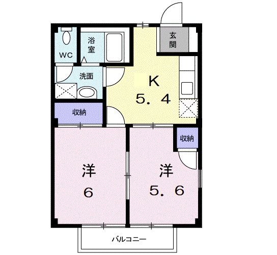 ベルクノアＡの間取り