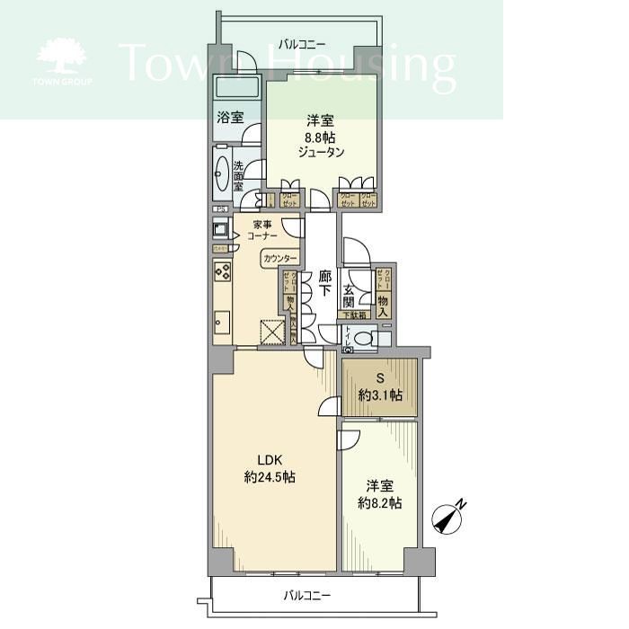 千葉市美浜区打瀬のマンションの間取り