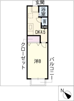 フラットもみじの間取り