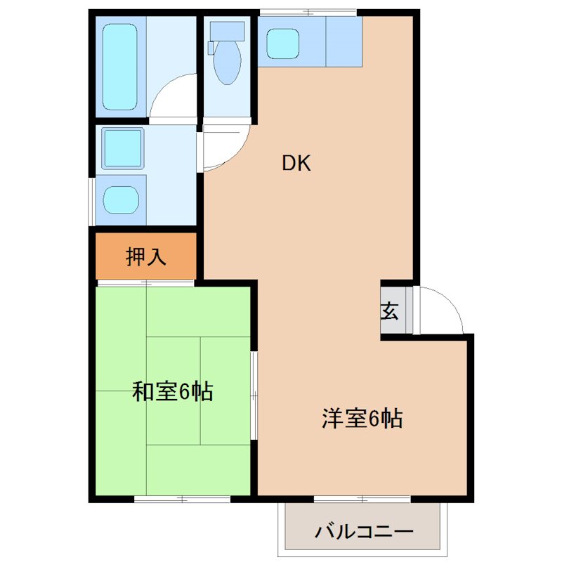 落合ハイツAの間取り