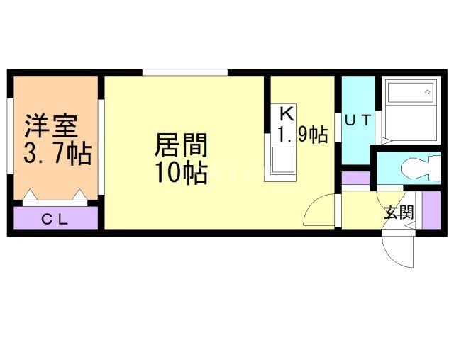 札幌市東区北二十三条東のマンションの間取り