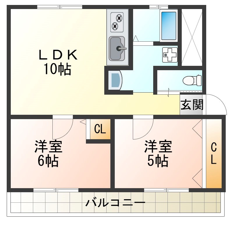 高津橋農住団地E棟の間取り