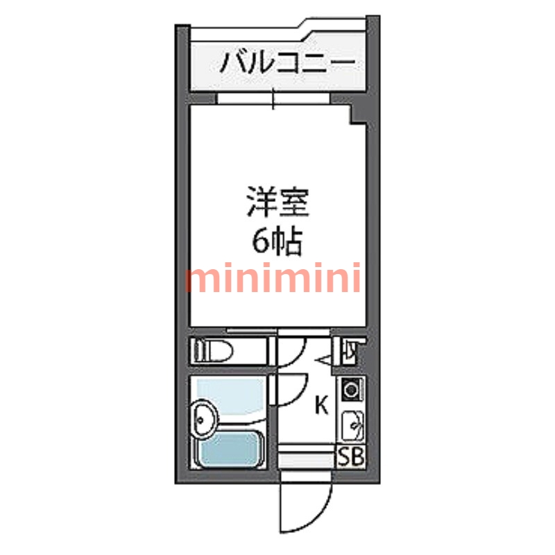 大阪市東淀川区上新庄のマンションの間取り