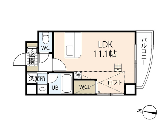 広島市中区竹屋町のマンションの間取り