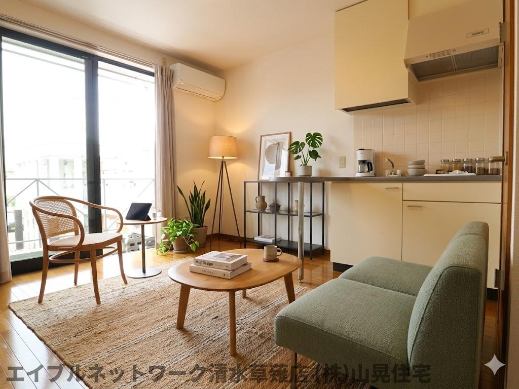 居室・リビング　家具備品はイメージで、実際の物件には含まれません