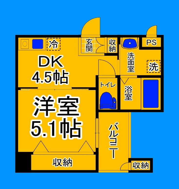 堺市堺区櫛屋町東のマンションの間取り