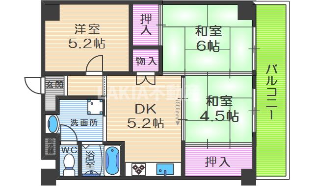 栄楽ハイツの間取り