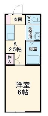 熊谷市本町のアパートの間取り