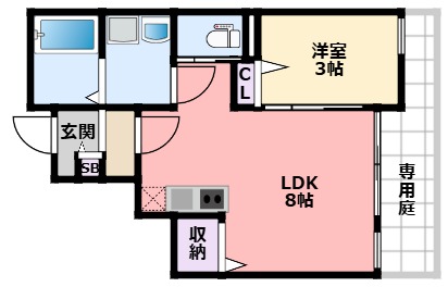 セレーノ津門綾羽の間取り