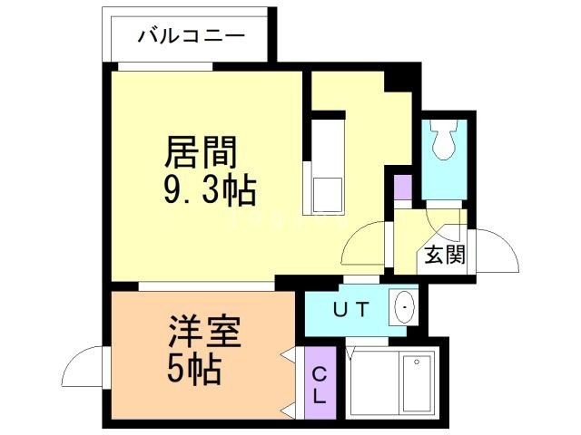 札幌市厚別区厚別西一条のマンションの間取り