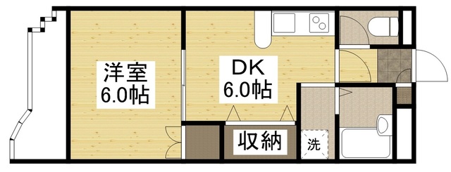 倉敷市美和のマンションの間取り