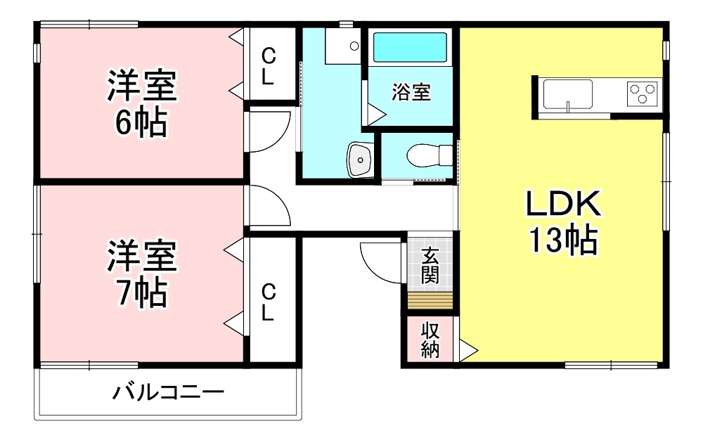 ハイツ晴斗VIの間取り