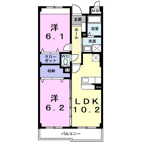 知多郡武豊町大字東大高のマンションの間取り