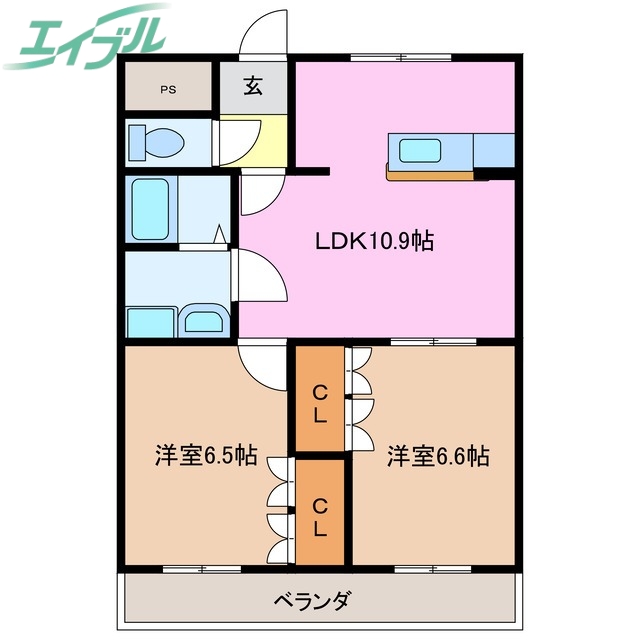 フラワーヒルズ天白Ａの間取り