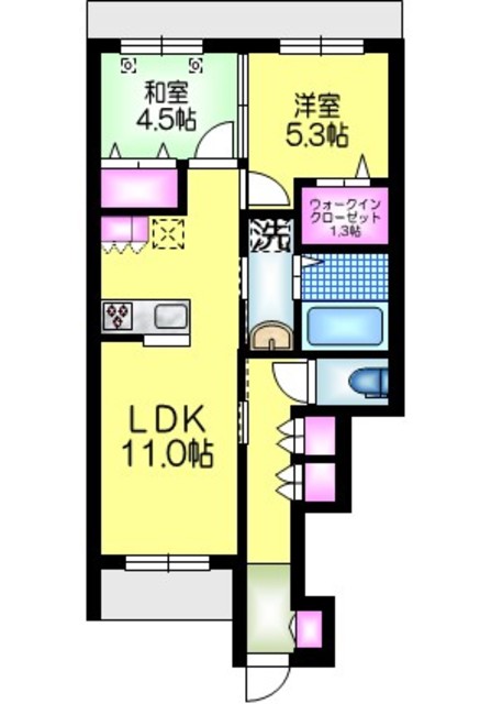 江戸川区篠崎町のマンションの間取り