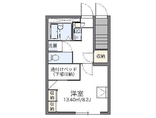 レオパレスエスポアールかくだの間取り