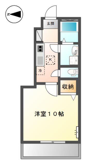 【岡山市東区浅越のアパートの間取り】