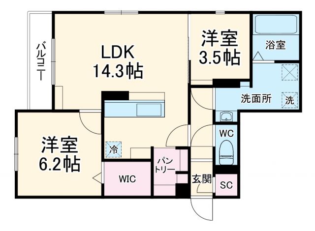 Clashist城北公園の間取り