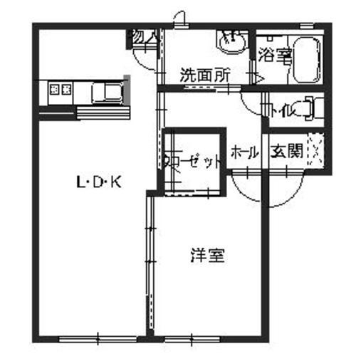 姫路市神屋町のアパートの間取り