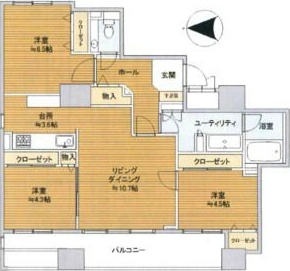 リビオ札幌時計台通りの間取り