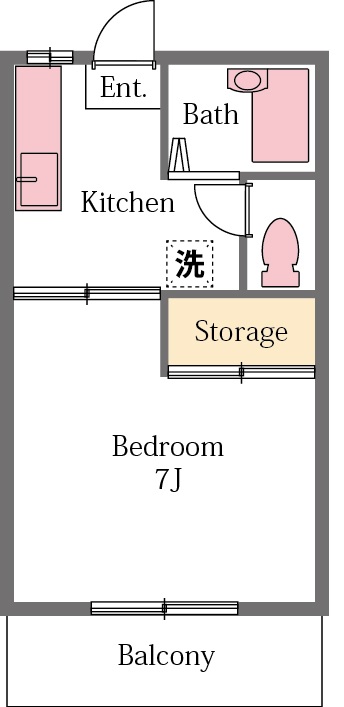 東松山市御茶山町のアパートの間取り