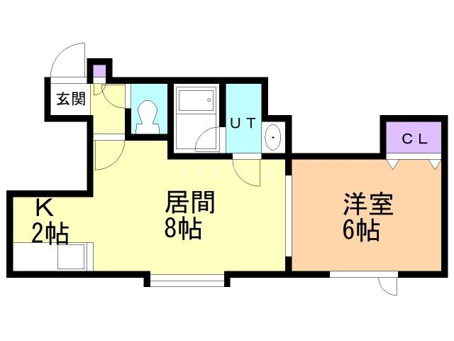 札幌市北区屯田七条のアパートの間取り