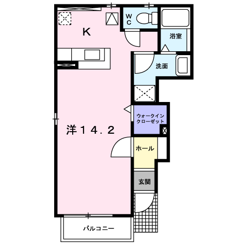 防府市新橋町のアパートの間取り