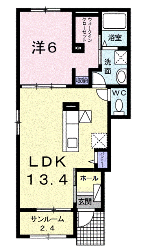 [家電付き] クラール壬生川駅西Cの間取り