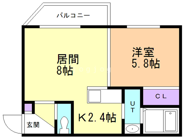 札幌市西区発寒七条のマンションの間取り