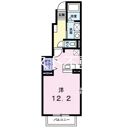 薩摩川内市中郷のアパートの間取り