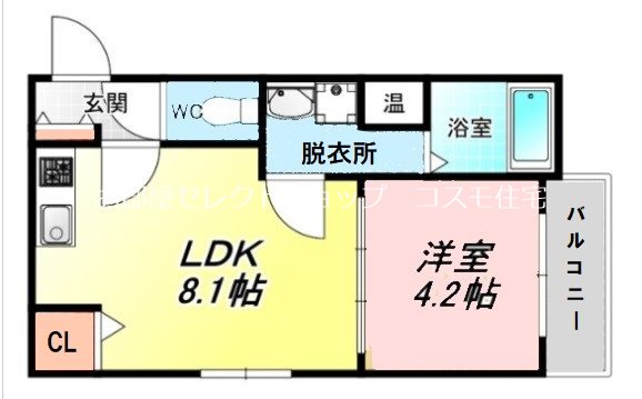 八尾市恩智北町のアパートの間取り