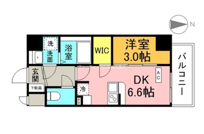 名古屋市中村区千原町のマンションの間取り