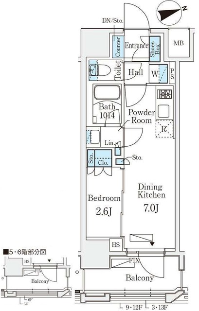 リビオメゾン御茶ノ水イーストの間取り