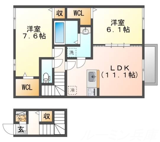 ラフィーネ横尾の間取り