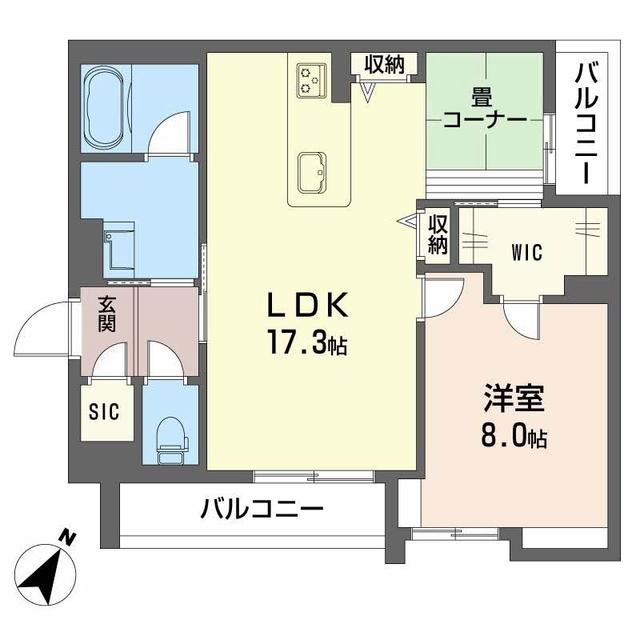 シャーメゾン　レビリオの間取り