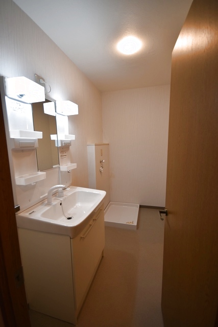 洗面設備　シャワー付き洗面化粧台、新品です！