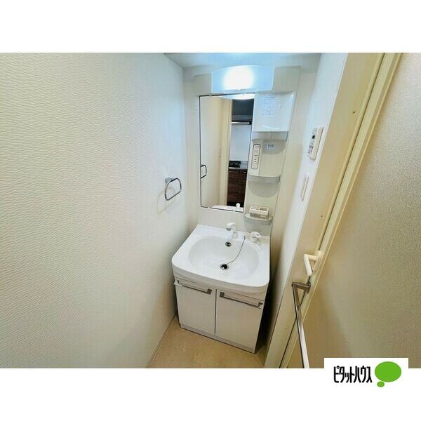 洗面設備　他号室の写真です。