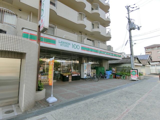 コンビニ　ローソンストア100平野南店（コンビニ）まで47m
