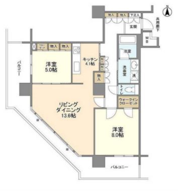 豊洲シエルタワーの間取り写真