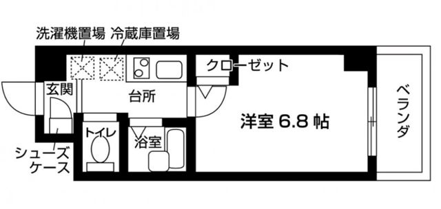西武池袋線 富士見台駅 徒歩4分 6階建 築17年の間取り写真