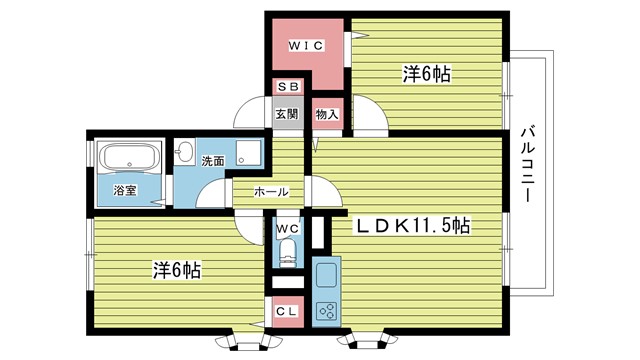 阪急宝塚線 岡町駅 徒歩23分 2階建 築32年の間取り写真