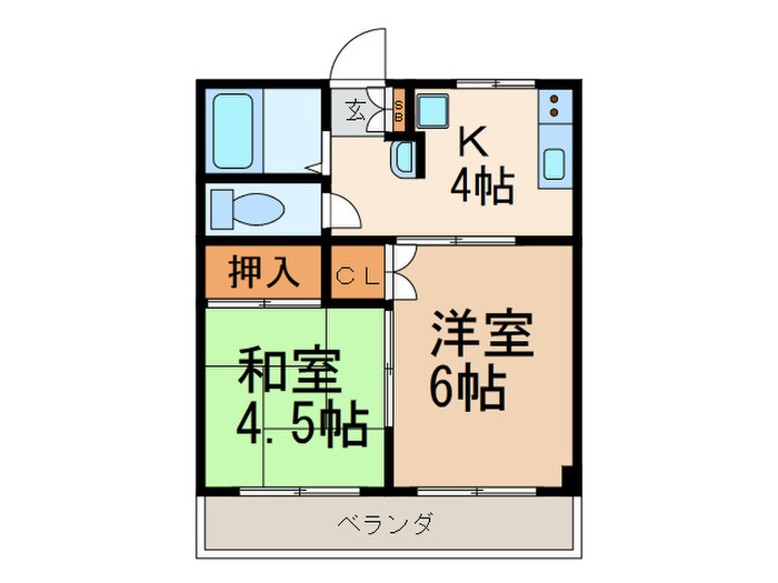 コ-ポサンファイン第一の間取り写真