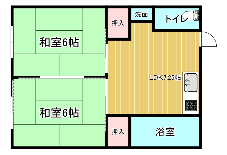 竹の内アパートの間取り写真