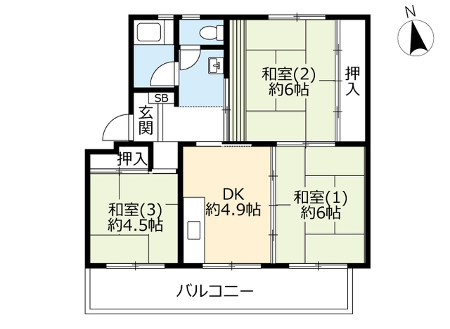 UR花見川の間取り写真