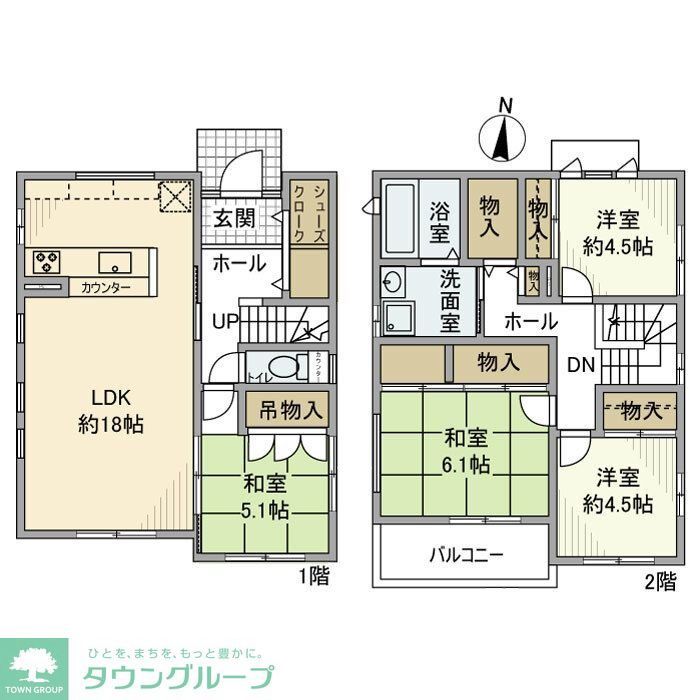 内野本郷戸建の間取り写真