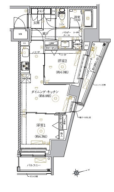 RELUXIA墨田八広の間取り写真