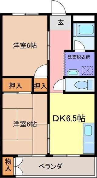 あおなみ線 荒子川公園駅 徒歩20分 4階建 築53年の間取り写真