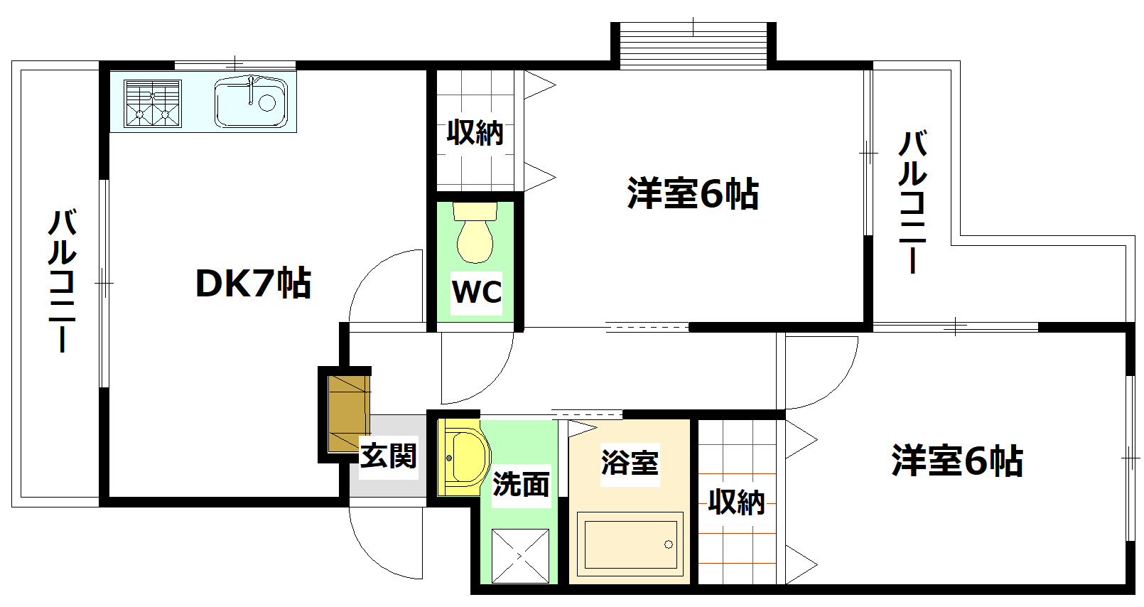 ＪＲ山陽本線 海田市駅 徒歩3分 3階建 築23年の間取り写真